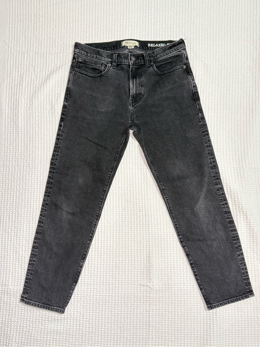Madewell Relaxed Taper Jeans W31 L30 Black Wash Men’s Denim